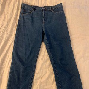 Everlane High Rise Slim Straight Jeans Size 32 Ankle